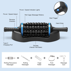 Ekang PL-699DC Manufacturer Patented Cordless Roller Body Massage Rechargeable Vibrators 360 Rolling <strong>Percussive</strong> <strong>Massager</strong> - Product Image 3