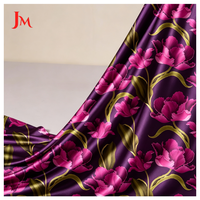 Tissu satiné 100 % polyester brillant, imprimé numériquement sur mesure, idéal pour les robes de mariée - Vente chaude