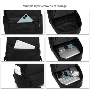 <span class=keywords><strong>Sac</strong></span> à dos décontracté et <span class=keywords><strong>tendance</strong></span> pour homme, imperméable, style simple et élégant, en tissu Oxford très résistant pour lycéens - Product Image 4