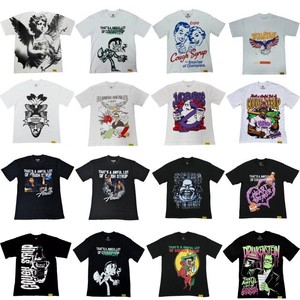 เสื้อยืดผู้ชายแขนสั้นพิมพ์<span class=keywords><strong>ลา</strong></span>ยผ้าฝ้ายแท้สไตล์อนิเมะทรงหลวมพิมพ์<span class=keywords><strong>ลา</strong></span>ย "THAT'S a AWFUL LOT of COUGH SYRUP" - Product Image 2