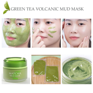 Nhãn hiệu riêng Matcha bùn mặt nạ điều trị mụn trứng cá chăm sóc da màu xanh lá cây Trà DETOX Vegan đất sét mặt nạ - Product Image 6