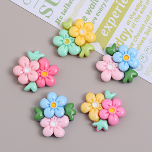 Mini simüle çiçek reçine kalıpları reçine siyah at Charm telefon kılıfları sevimli reçine çiçek dekorasyonu - Product Image 2