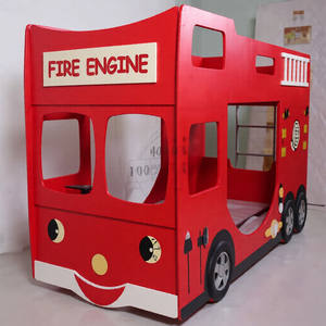 Lits de voiture pour enfants de haute qualité, meubles, lits superposés créatifs pour enfants, lits de voiture en bois, <span class=keywords><strong>lit</strong></span> en forme de <span class=keywords><strong>camion</strong></span> de pompiers, lits de voiture pour enfants à vendre - Product Image 2