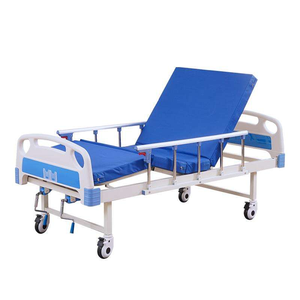 Cama de hospital de acero laminado en frío directo de fábrica Elevación de piernas con respaldo ajustable de 2 manivelas para el cuidado de ancianos en hogares de ancianos (1 año - Product Image 2