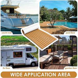 Suelo Autoadhesivo para Barcos, Lámina de Espuma EVA para Embarcaciones y Yates, Imitación Teca, 2400x900x5mm - Product Image 6