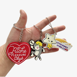 Khuyến mãi phim hoạt hình <span class=keywords><strong>Cap</strong></span> Logo PVC Keychain quần áo cao su công ty kinh doanh Logo Keychain cá nhân 2D 3D Silicone Keychain - Product Image 3