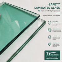 Verre de sécurité stratifié insonorisé PVB pour cloisons de bureau, portes coulissantes et fenêtres sur mesure – Vente en gros