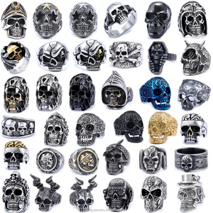 Thép không gỉ kim loại nặng cướp biển Thiết kế vòng sọ, Cổ & xỉn màu miễn phí cho lễ hội âm nhạc & vẻ hợp thời trang - Product Image 1