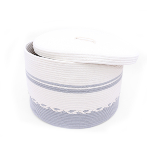 Suave y hermoso cesta de almacenamiento de cuerda de algodón cesta para <span class=keywords><strong>casa</strong></span> y lavandería - Product Image 4