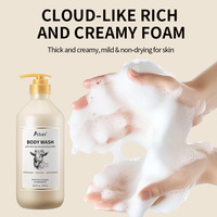 Gel Douche Parfumé Coréen, Crème de Bain Corporelle, Gel Lavant Corporel, Gel Douche Blanchissant aux Herbes, Gel Lavant Corporel au Lait de Chèvre