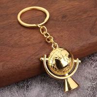 Porte-clés mousqueton mini globe en métal World Traveler avec impression UV, motifs vintage et de dessins animés pour les aventuriers du monde entier