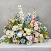 Groothandel Real Touch Kunstbloemen voor looppaden, witte hortensia bloemen, bruidsgang bloemen, bruidsboeket