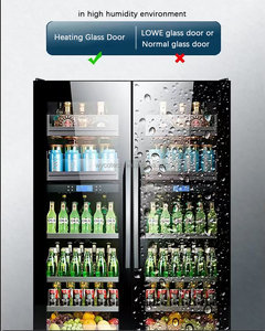 Cantinetta Elettrica Professionale in Acciaio Inox, Capacità 350L, Frigorifero con Porta in Vetro per Uso Domestico e Alberghiero - Product Image 6