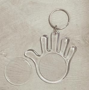 Porte-clés créatif transparent en acrylique pour photos, mini album photo, porte-clés transparent avec insertion d'image, porte-clés vierges - Product Image 5