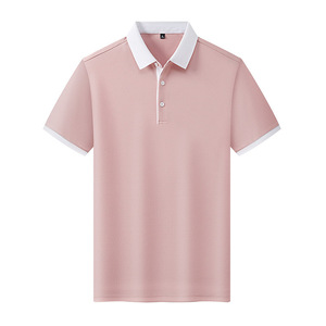 Camisa Polo Azul Oscuro para Hombre, Manga Corta, Color Sólido, Poliéster, Ropa de Trabajo, Uso Diario - Product Image 3