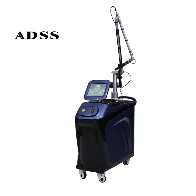 ADSS 1064 532 755nm Picolaser Q 스위치 Nd Yag 레이저 Picosecond 레이저 문신 제거 및 색소 침착 기계
