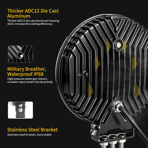 Feux auxiliaires LED avec réflecteur TIR multifonction, 7 pouces, lumière de conduite blanche/ambre, DRL avec fonction stroboscopique pour Jeep Wrangler - Product Image 4