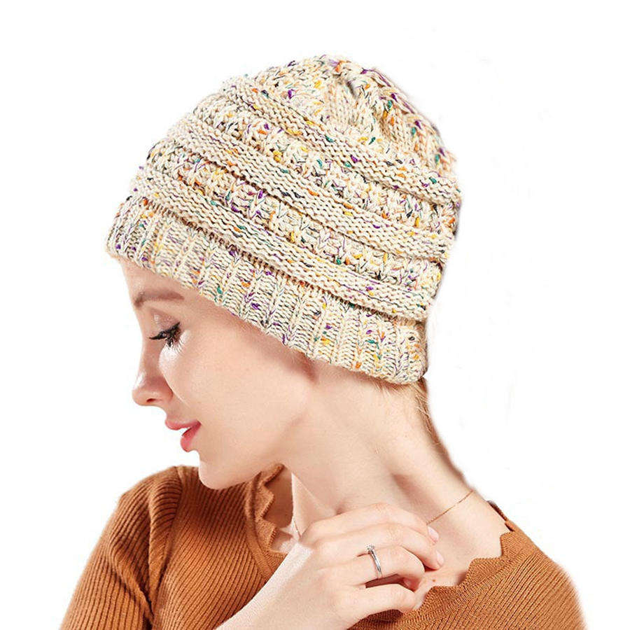 Bonnet d'hiver tricoté pour femmes, 25 couleurs, chapeau chaud