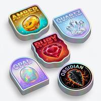 Autocollants holographiques personnalisés sur mesure, impression de logo, résistants à l'eau et aux rayures, pour étiquettes d'emballage