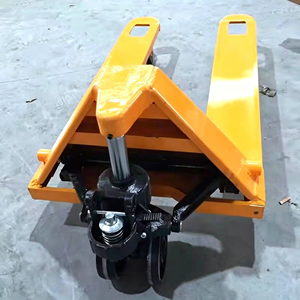 Chariot à palettes robuste 5500 lb, transpalette manuel avec châssis hydraulique en acier, roues en PU, levier 3 en 1, pour garage - Product Image 6