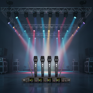 Micrófono Inalámbrico Profesional UHF de Alta Calidad de Fábrica OEM, Sistema de Micrófono Inalámbrico para Conferencias - Product Image 2