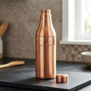 Copper Yoga Design Vacuum Insulated Water Bottle With Lid Modern Travel Tumbler BPA Free Premium Quality Copper Bottle For Sale - Product Image 1
