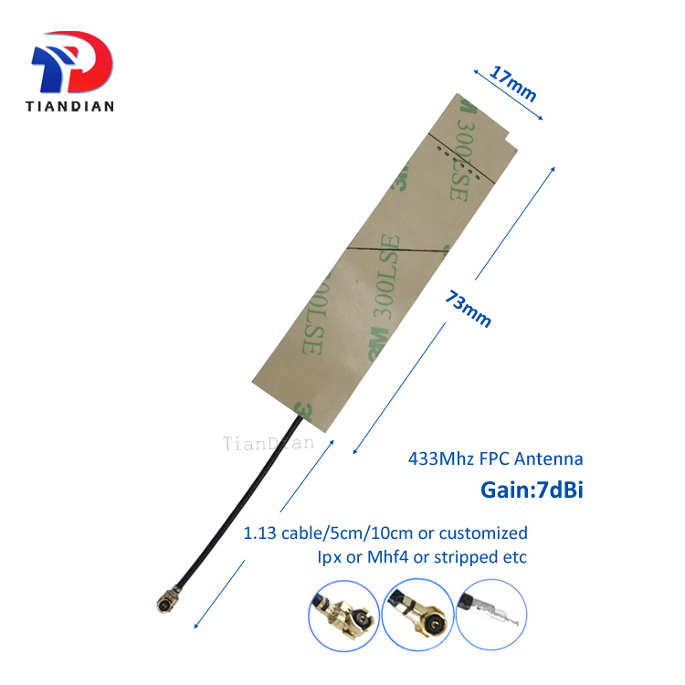 Lot De 5 Antennes IPEX 433 MHz 3dBi - Pour Modules LoRa RA-02 Et OLED