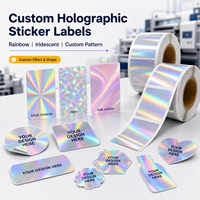 Custom Printed PET Material Holographic Labels Samples for Consumer Electronics Factory Supply with Roll and Sheet Options
