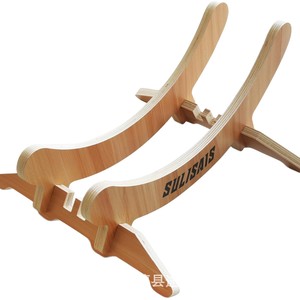 Soporte para Bicicletas de Madera Sulisais, Color Madera Natural, Resistente, para Exteriores, Diseño de Una Sola Capa - Product Image 1