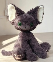 Boneka Kucing Jerman 40cm Pupil Berbeda, Isi Kapas PP Super Lembut, Hadiah Ulang Tahun, Hadiah Pasangan, Hadiah Liburan, Mainan Mesin Cakar, Menenangkan