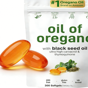 Huile d'<span class=keywords><strong>origan</strong></span> sans OGM et sans gluten enrichie en huile de graines noires pour le bien-être physique quotidien des adultes - Stock local aux États-Unis - Product Image 2