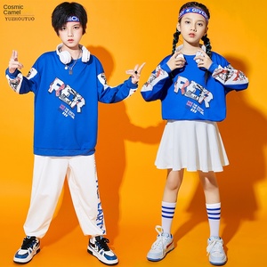 Costumes de cheerleading à manches longues pour enfants pour les élèves du primaire lors des costumes de performance de la réuni - Product Image 2