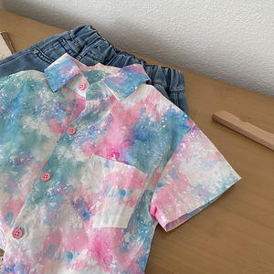 Chemise à manches courtes pour garçons 2026 – Nouvelle collection é<span class=keywords><strong>t</strong></span>é – <span class=keywords><strong>T</strong></span>-<span class=keywords><strong>shirt</strong></span> tie-dye tendance pour bébés garçons – Hauts élégants pour bébés garçons - Product Image 5