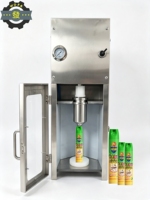 Machine de remplissage d'aérosols pour peinture auto-épaississante, décapant de rouille, nettoyant mousse, nettoyant pour carburateur et freins, désodorisant en aérosol