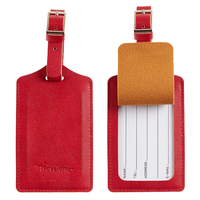 Sac de voyage en cuir végétalien écologique de luxe avec logo personnalisé Minet, porte-étiquette de bagage en PU personnalisé, porte-carte d'identification portable