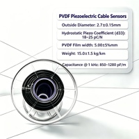 Sensor Kabel Piezoelektrik PVDF Versi Cangkang Hitam Kustom, Kabel Piezo PVDF Biokompatibel, Grosir Pabrik