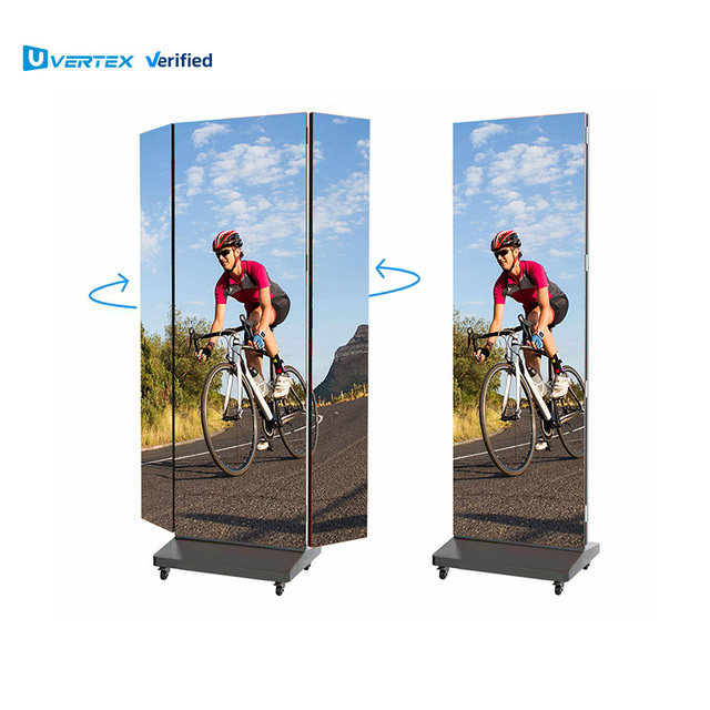 On Wheelsp Battery P2.5 2.5mm High Quality Indoordigital Indoor Tri Fold Foldable Outdoor Frame Led Poster Screen