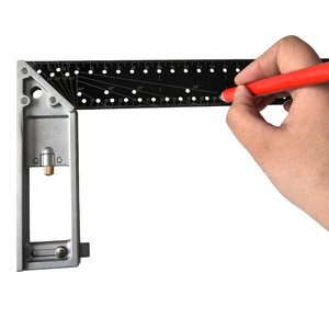 Règle à Angle droit <span class=keywords><strong>en</strong></span> alliage d'aluminium, Angle droit <span class=keywords><strong>de</strong></span> 45/90 degrés règle carrée <span class=keywords><strong>en</strong></span> alliage d'aluminium, 30cm carreaux carrés pour <span class=keywords><strong>charpentier</strong></span> à usages multiples - Product Image 4