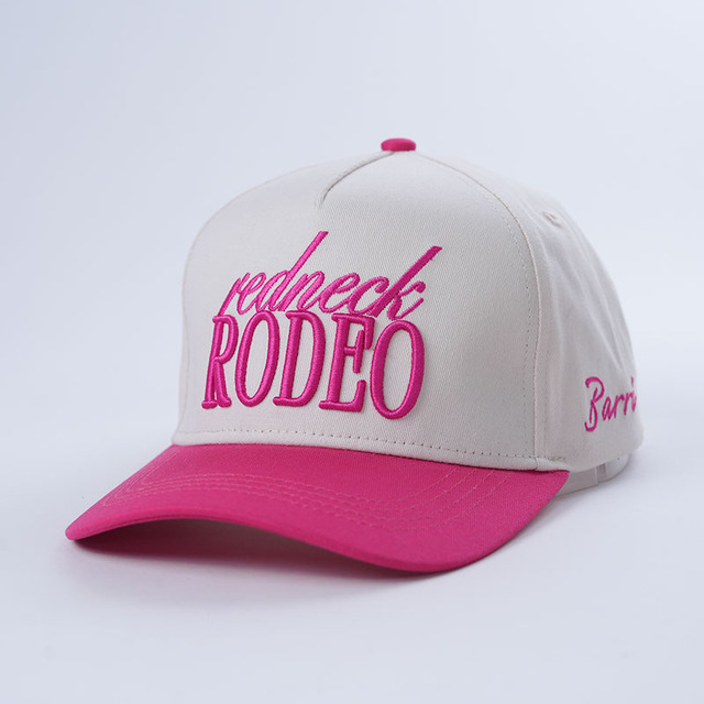 Custom Two-Tone 3D Embroidery Puff Logo Baseball Cap 5 Panel Structured Baseball Caps High Quality Sport Gorras