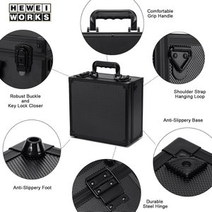 Maletín de Almacenamiento de Aluminio Premium con Cremallera Resistente de EVA y Asa, Estuche Rígido para Coleccionistas, Directo de Fábrica - Product Image 6