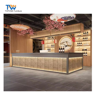 Diseño de Barra de Cocina Personalizada, Barra de <span class=keywords><strong>Bar</strong></span> con Superficie Sólida e Iluminación LED con Fregadero para Espacios Pequeños - Product Image 6
