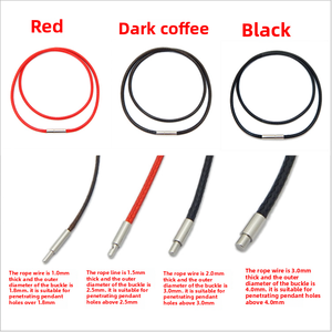 <span class=keywords><strong>Collana</strong></span> in Pelle <span class=keywords><strong>Intrecciata</strong></span> Nera/Rossa/Caffè con Chiusura Sicura in Acciaio Inossidabile Argento, Gioielli Raffinati - Product Image 2