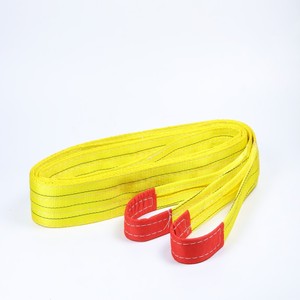 1-20톤 맞춤 길이 3m 6m 1T 2T 3T 5T 4겹 평면형 내구성 폴리에스터 웨빙 슬링 산업용 리프팅 벨트 - Product Image 5