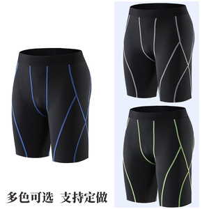 Men's Sporty Elastic Waist High Waist Quick Dry Breathable Athletic Shorts for Running Fitness - Product Image 2