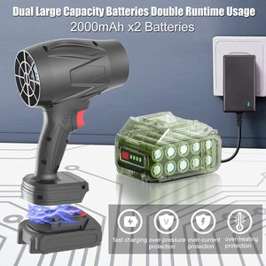 Souffleur industriel et de feuilles sans fil 20V à batterie lithium 700W avec moteur à balais, ensemble portable rechargeable pour l'élimination de la neige et de la poussière - Product Image 2