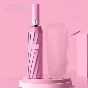 Paraguas ligero a prueba de viento con impresión de LOGOTIPO personalizado con apertura automática de 12 costillas - Product Image 6