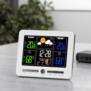 Custom Kitchen Outdoor Waterproof Digital <strong>Wireless</strong> Smart Sensor Hygrometer <strong>Thermometer</strong> Plastic Time Date Alarm <strong>Clock</strong> for - Product Image 5