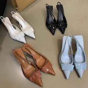 Venta al por mayor de fábrica, novedad de verano 2025, Sandalias de tacón alto cuadradas con cabeza puntiaguda azul, correa de tobillo ligera para mujer, estilo Sexy - Product Image 1