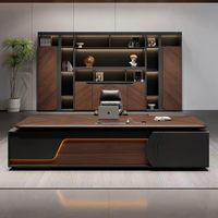 Table de bureau de direction, mobilier de bureau de direction, bureau de PDG, bureau de luxe, table de patron
