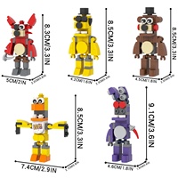MOC1454 MOC FNAF Ensemble Ours de Minuit Figurines d'Action Anime Blocs de Construction Figurines Ensembles Briques Jouets 5 Nuits chez Freddy